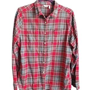 Woolrich Mens Flannel Button Down Shirt‎ Sz XL